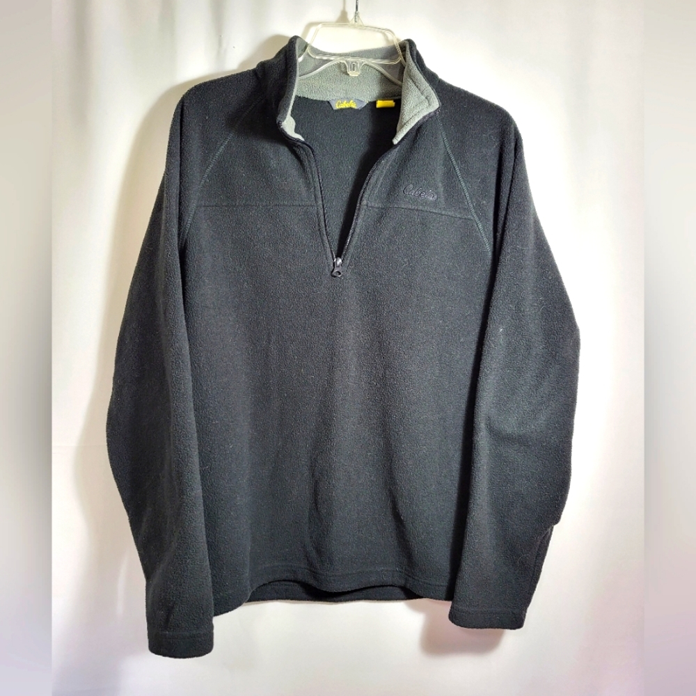 Cabela's black 1/4 zip pullover sweatshirt  women's M  #1345